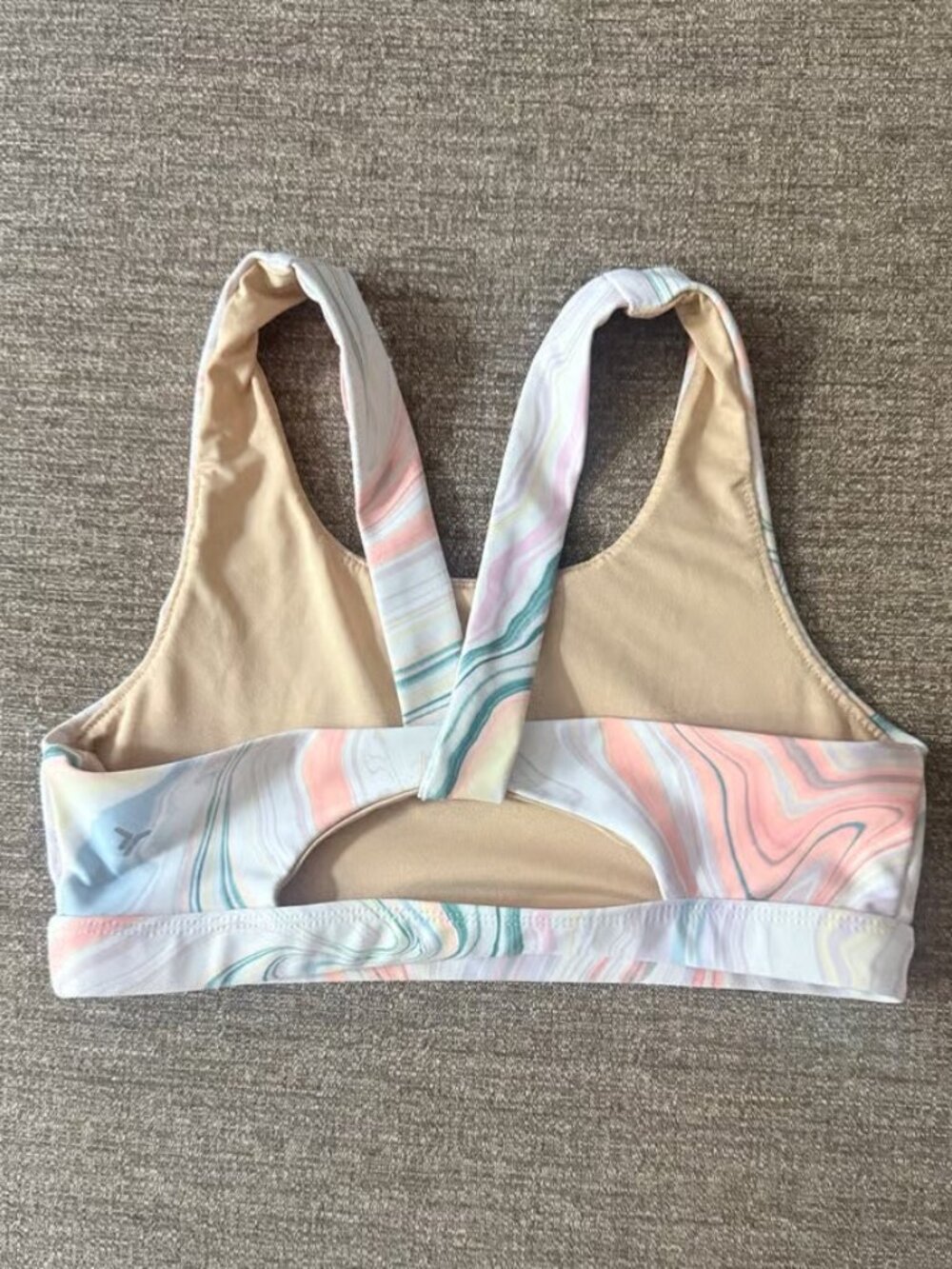 Old Navy Active Powersoft Go-Dry Girls Sports Bra L 10-12 Multicolor Abstract - Picture 2 of 3
